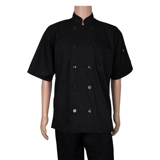 John Ritzenthaler Black Short Sleeve Chef Coat