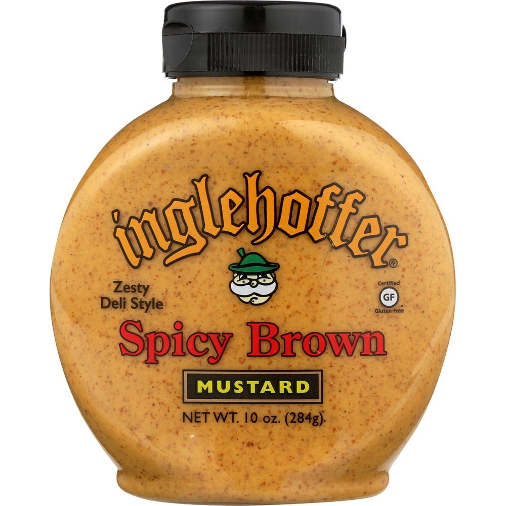 Inglehoffer Spicy Brown Mustard, 10 Ounce Squeeze -- 6 per case