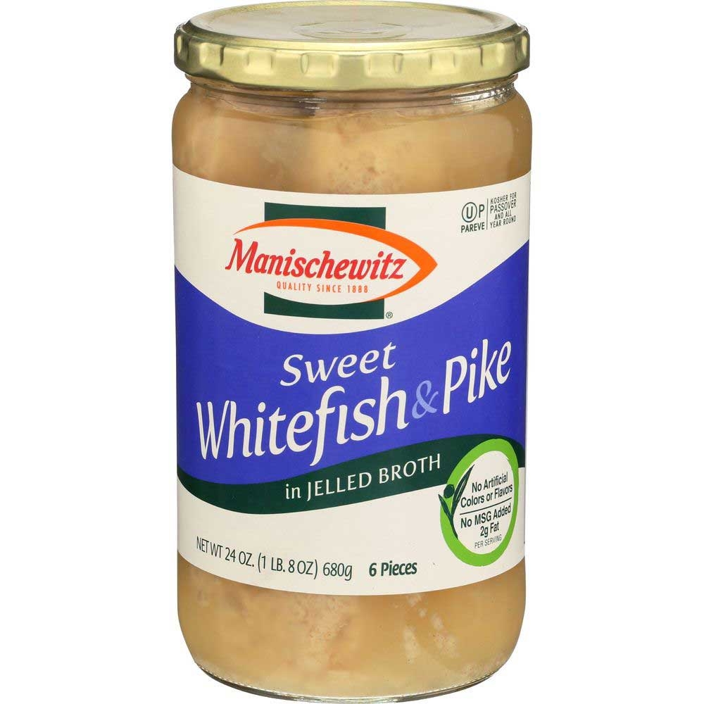 Manischewitz Sweet White Fish and Pike, 24 Ounce -- 12 per case