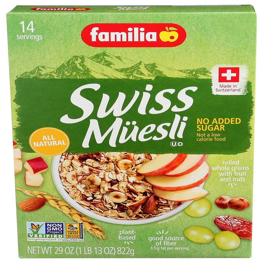 Familia No Added Sugar Swiss Muesli Cereal, 29 Ounce -- 6 per case