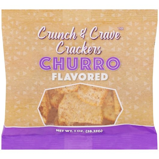 Crunch and Crave Churro Crackers, 1 Ounce -- 160 per case