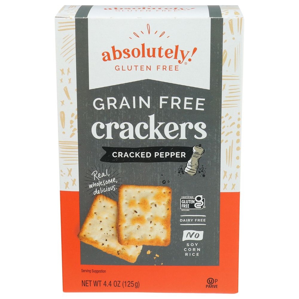 Absolutely Gluten Free Cracked Pepper Cracker, 4.4 Ounce -- 12 per case