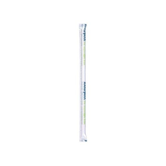Aardvark White Jumbo Solid Paper Straw, 7.75 inch - 400 count per pack -- 8 packs per case