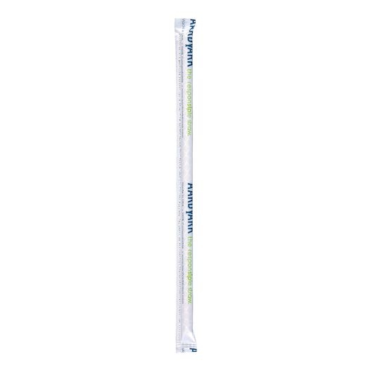 Aardvark Black Elegant Jumbo Paper Straw, 7.75 inch - 400 count per pack -- 8 packs per case