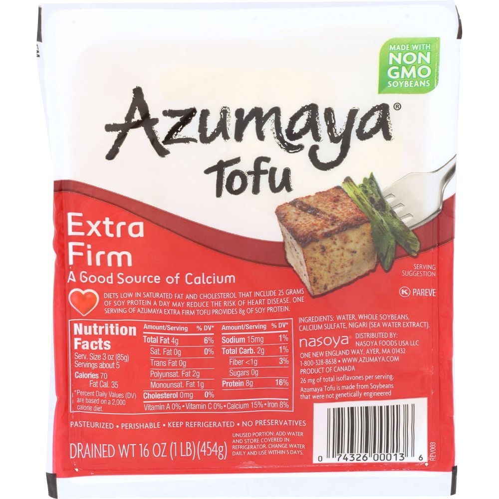 Azumaya Extra Firm Tofu, 16 Ounce -- 6 per case
