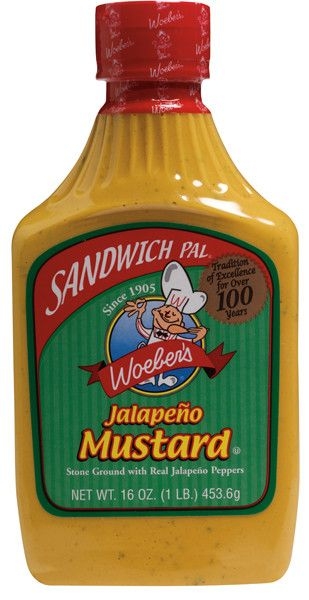 Woeber Sandwich Pal Jalapeno Mustard, 16 Ounce -- 6 per case