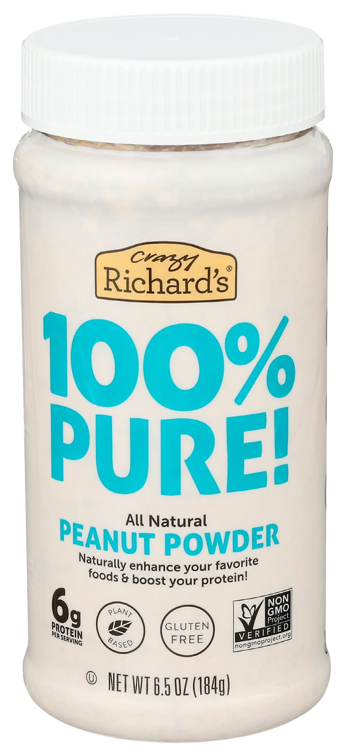 Crazy Richards Pure Peanut Powder, 6.5 Ounce -- 6 per case