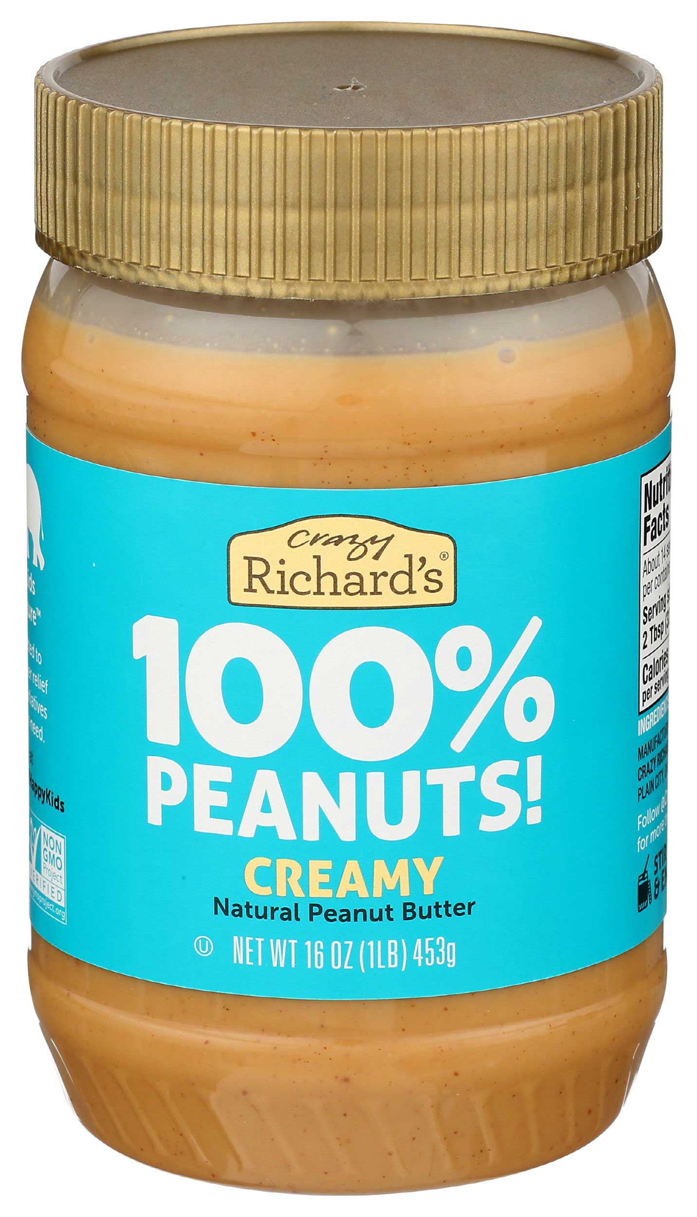 Crazy Richards Creamy Peanut Butter, 16 Ounce -- 6 per case