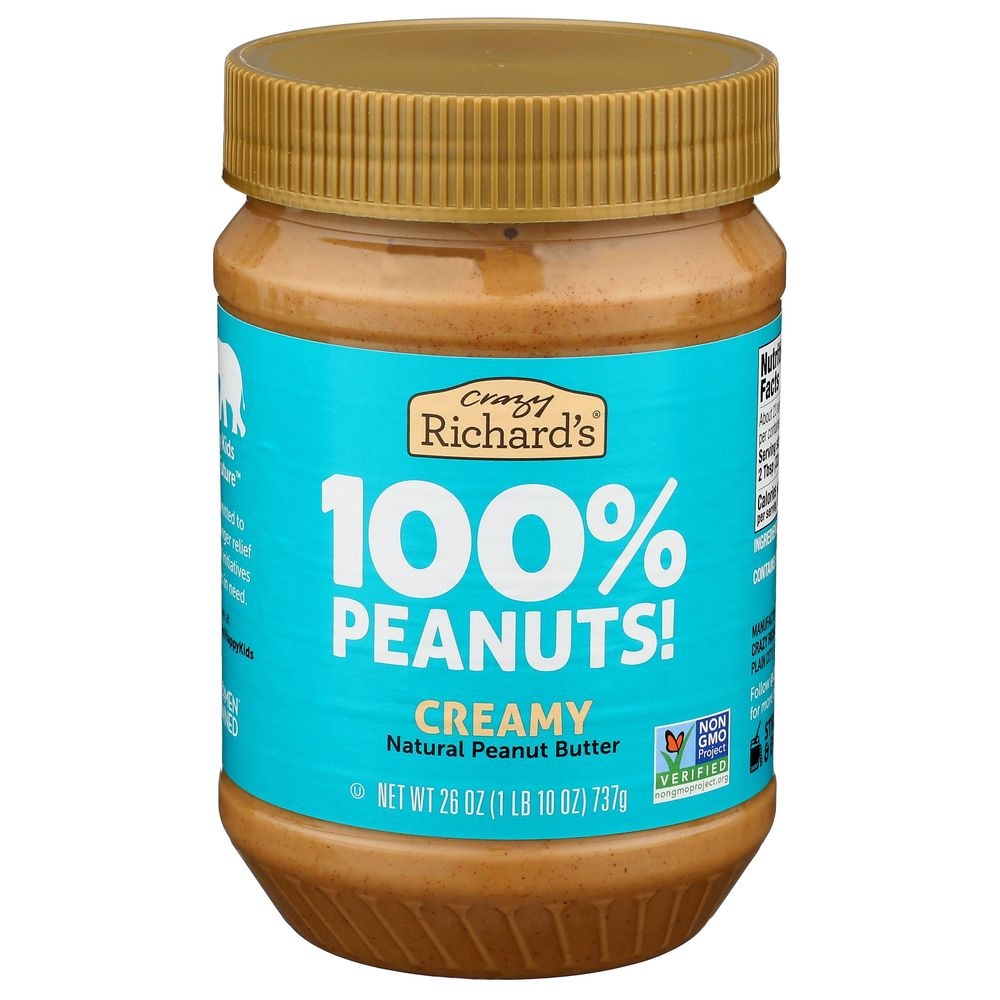 Crazy Richards Creamy Peanut Butter, 26 Ounce -- 6 per case