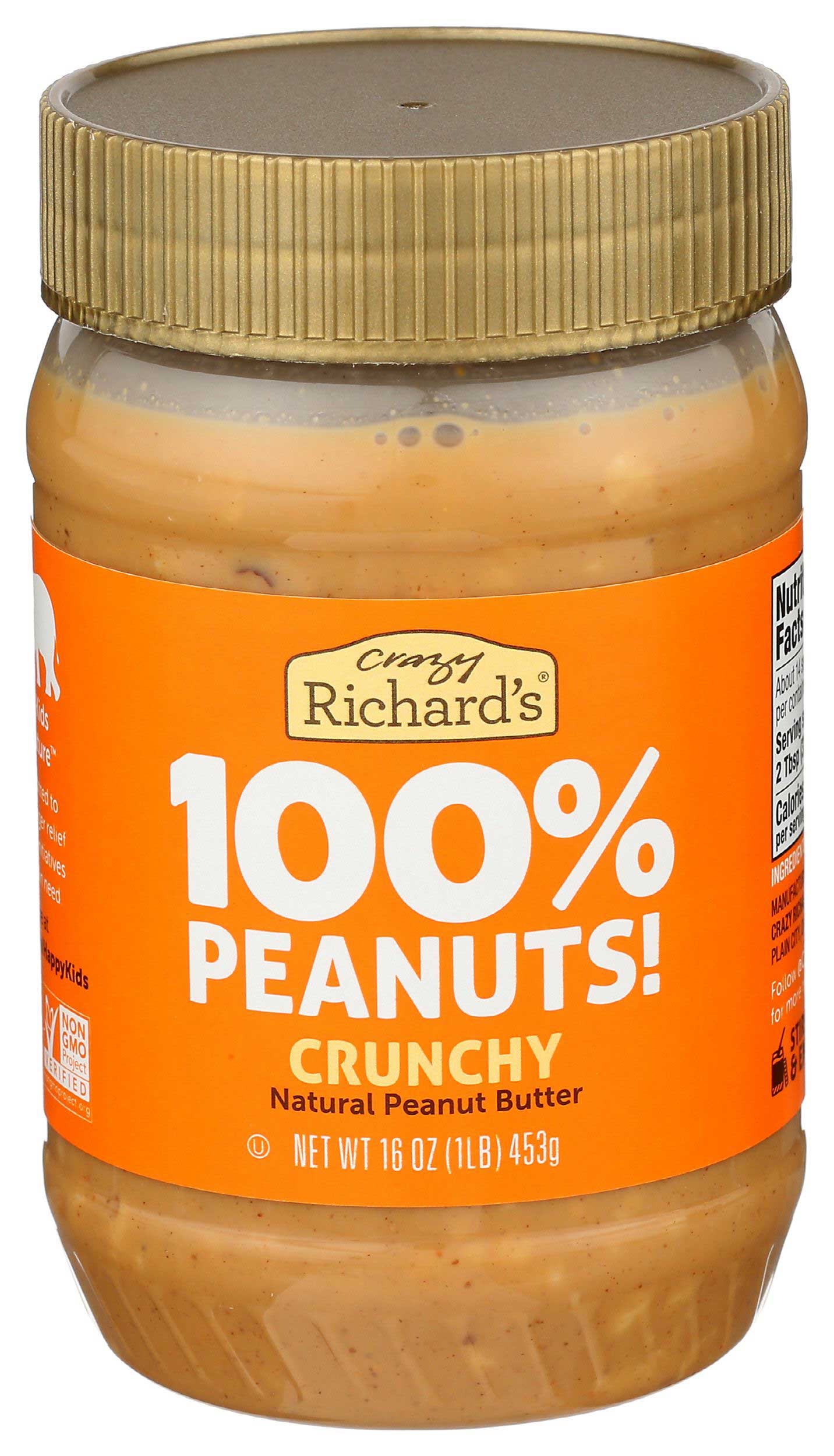 Crazy Richards Crunchy Peanut Butter, 16 Ounce -- 6 per case
