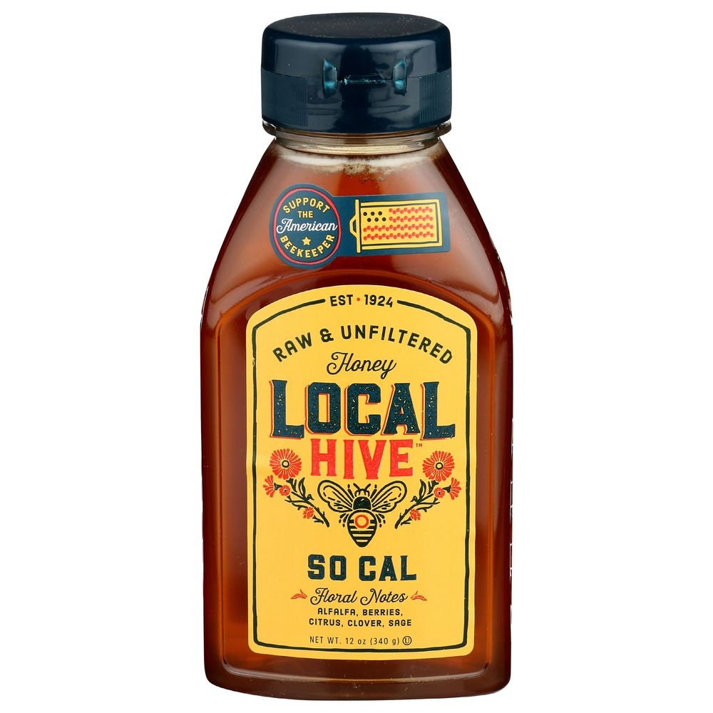Local Hive So Cal Raw and Unfiltered Honey, 12 Ounce -- 6 per case