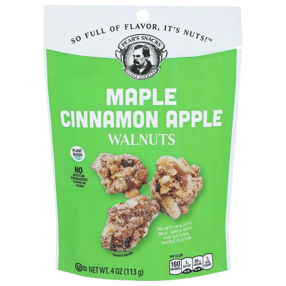 Pears Snacks Maple Cinnamon Apple Walnuts, 4 Ounce -- 6 per case