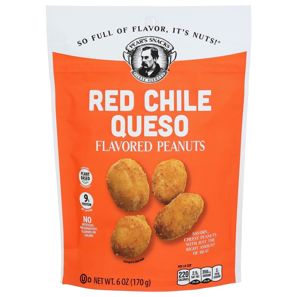 Pears Snacks Red Chile Queso Peanuts, 6 Ounce -- 6 per case