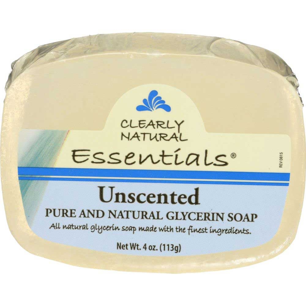 Clearly Natural Essentials Unscented Glycerine Bar Soap, 4 Ounce