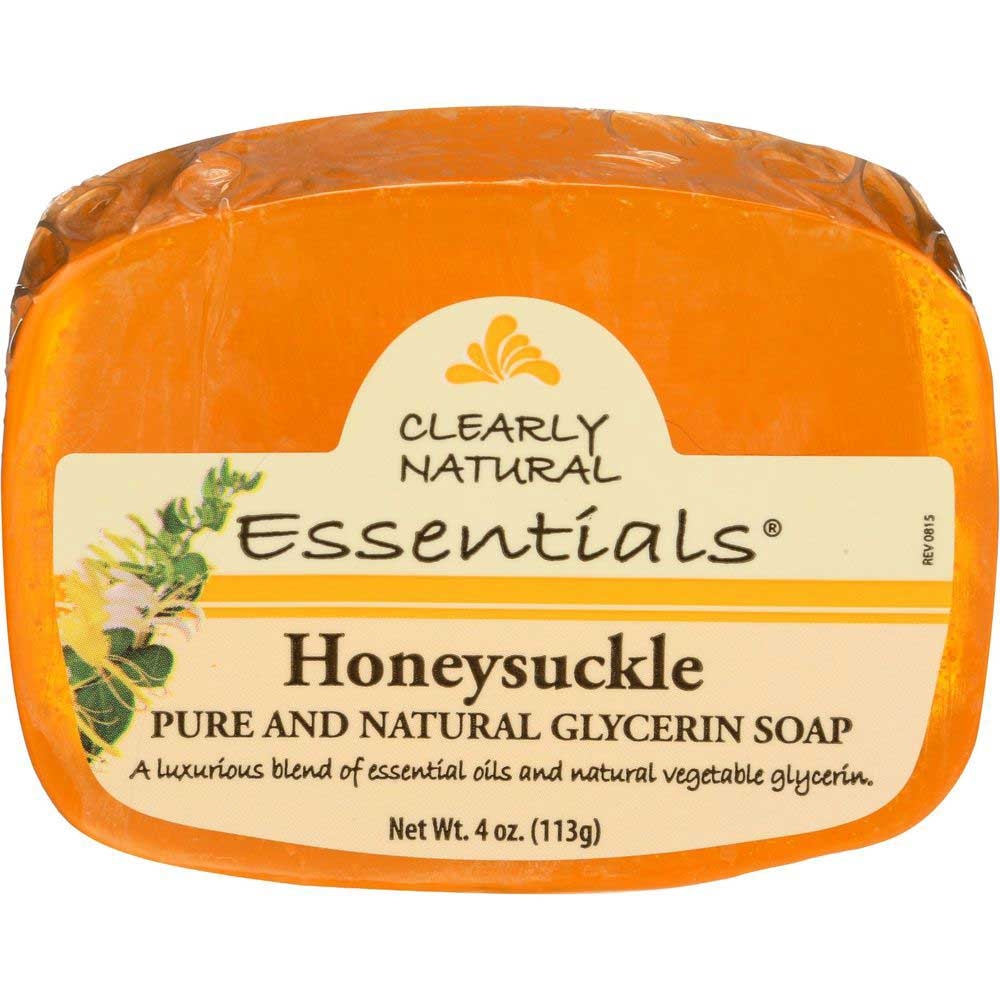 Clearly Natural Essentials Honeysuckle Glycerine Bar Soap, 4 Ounce