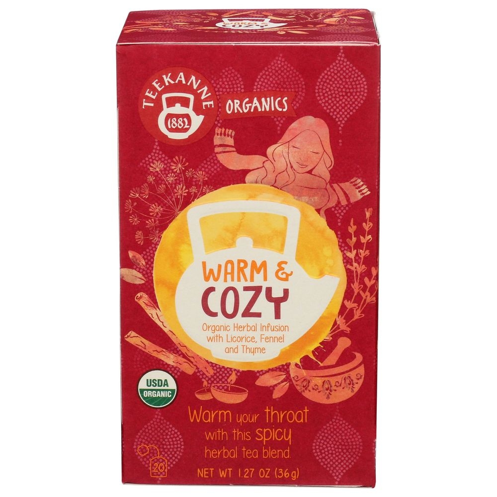 Teekanne Organics Warm and Cozy Herbal Tea, 20 tea bags -- 6 per case