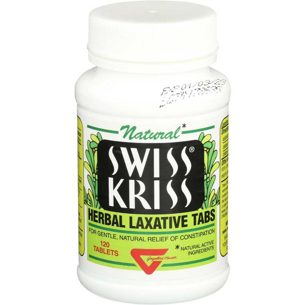 Swiss Kriss Natural Herbal Laxative Tablet - 120 count per pack
