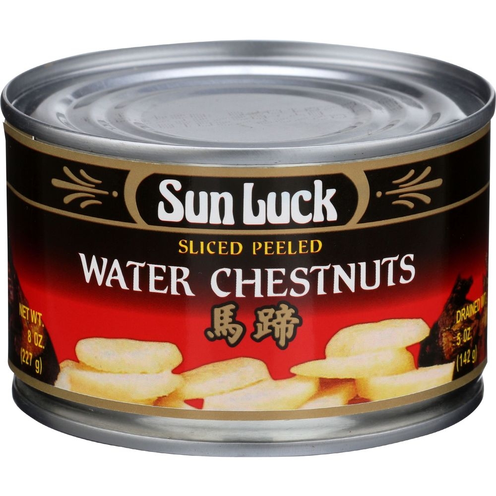 Sun Luck Sliced Peeled Water Chestnuts, 8 Ounce -- 12 per case