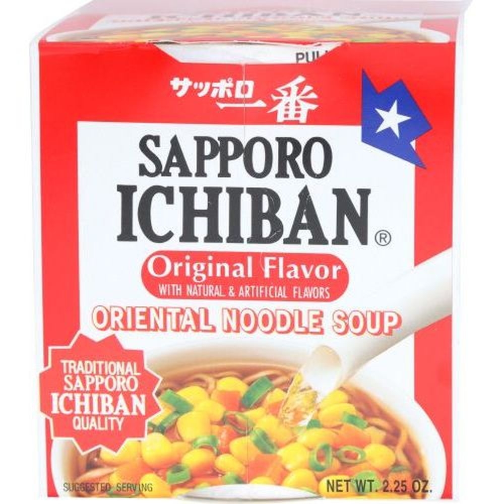 Sapporo Ichiban Original Flavor Oriental Noodle Soup Cup, 2.25 Ounce -- 12 per case