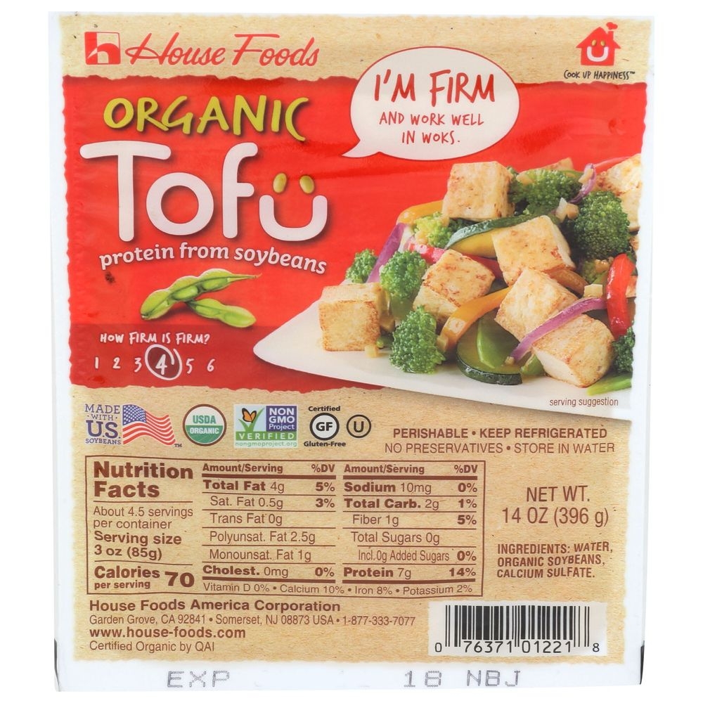 House Foods Organic Firm Tofu, 14 Ounce -- 6 per case
