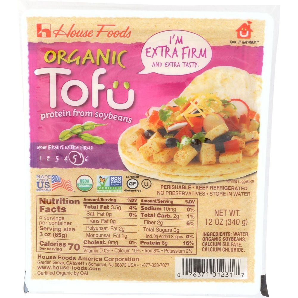 House Foods Organic Extra Firm Tofu, 12 Ounce -- 6 per case