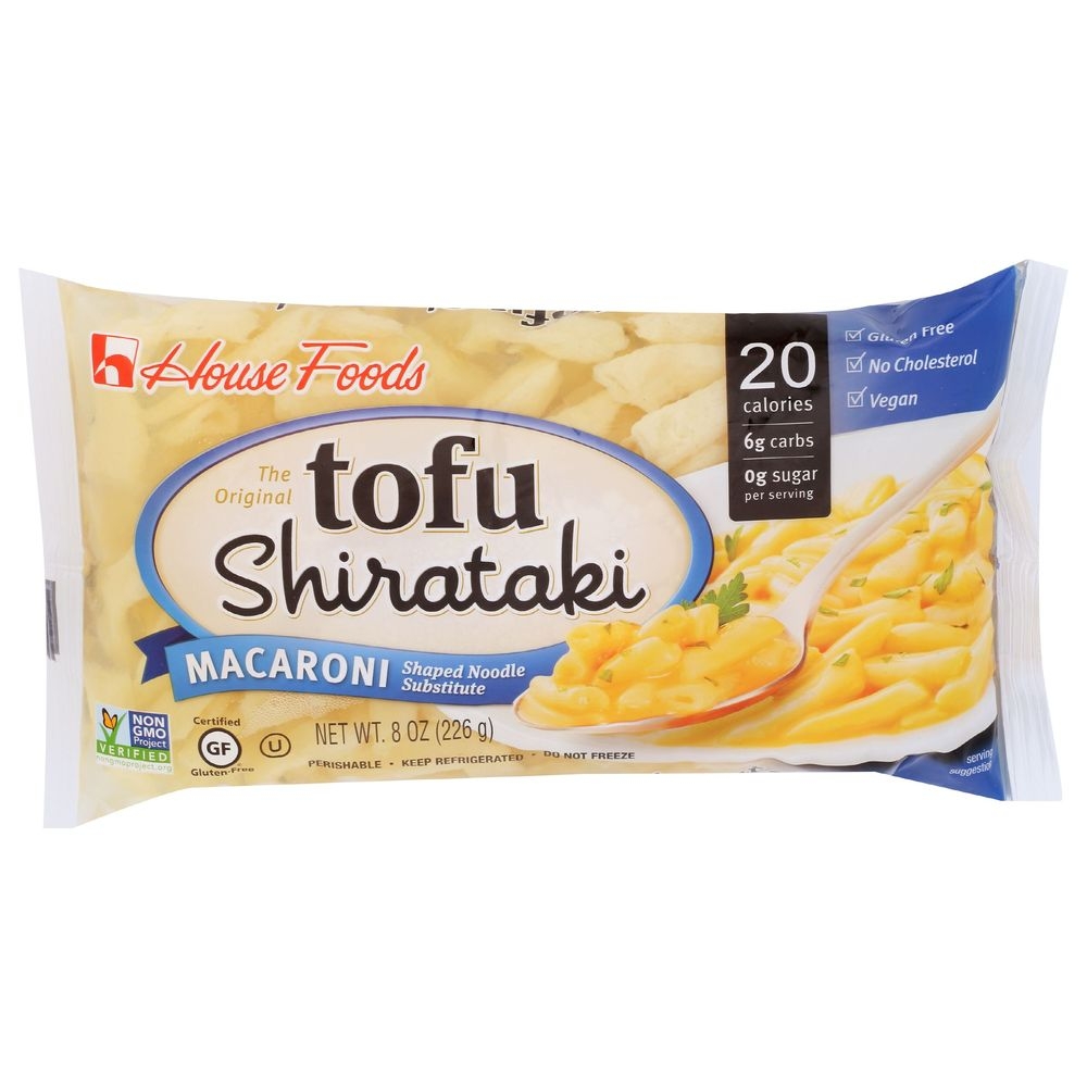 House Foods Tofu Shirataki Macaroni Shaped Noodle Substitute, 8 Ounce -- 12 per case