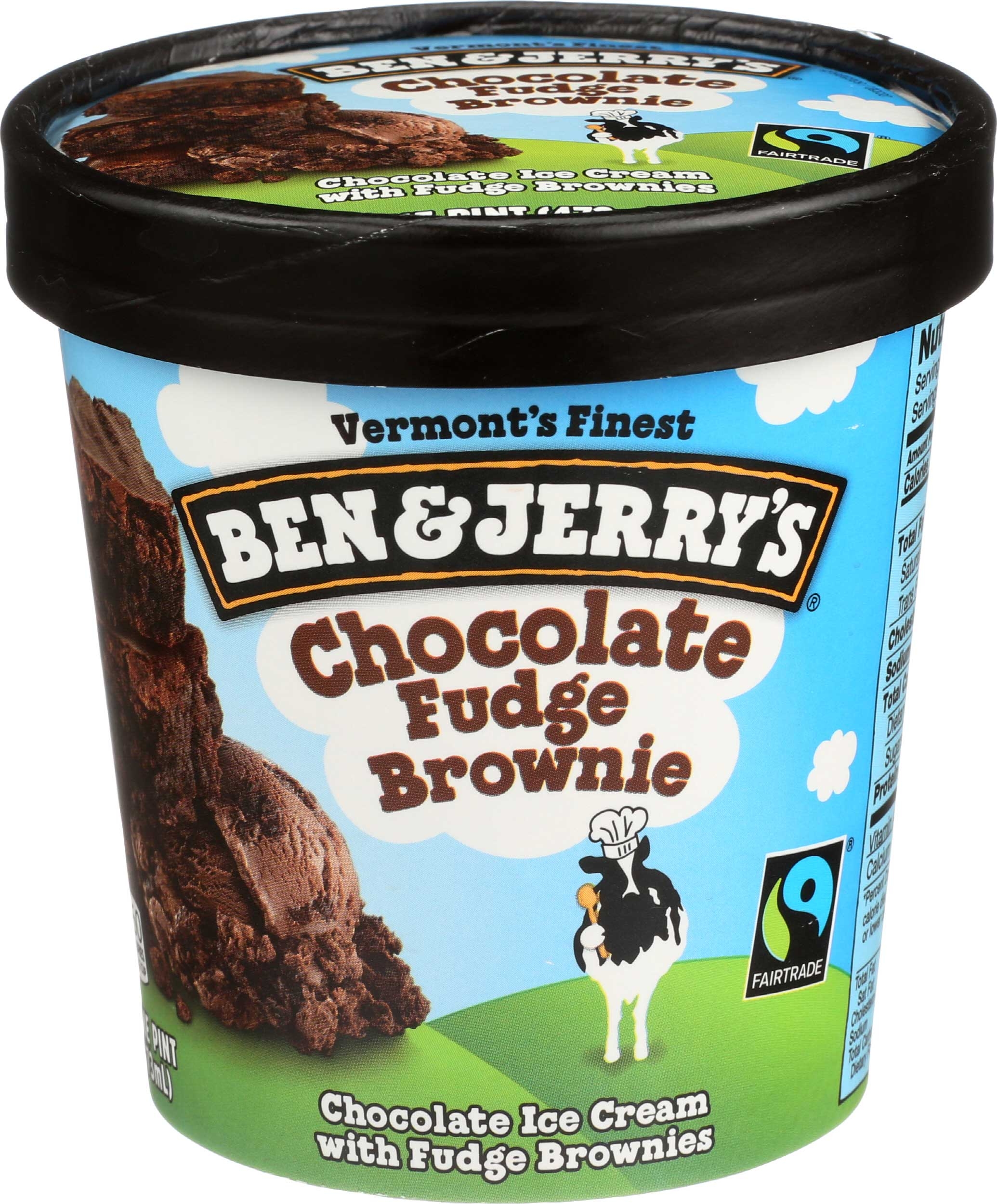 Ben and Jerrys Chocolate Fudge Brownie Ice Cream, 1 Pint -- 8 per case