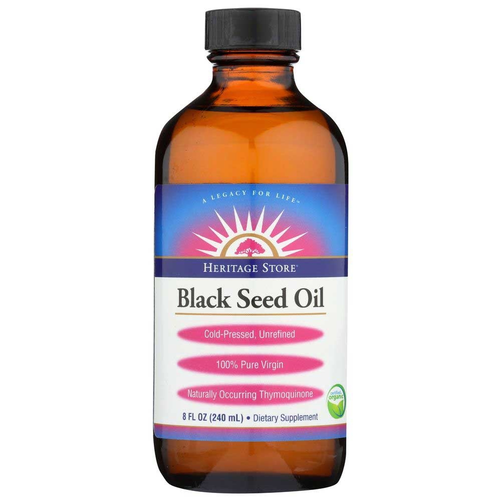 Heritage Store Organic Black Seed Oil, 8 Fluid Ounce