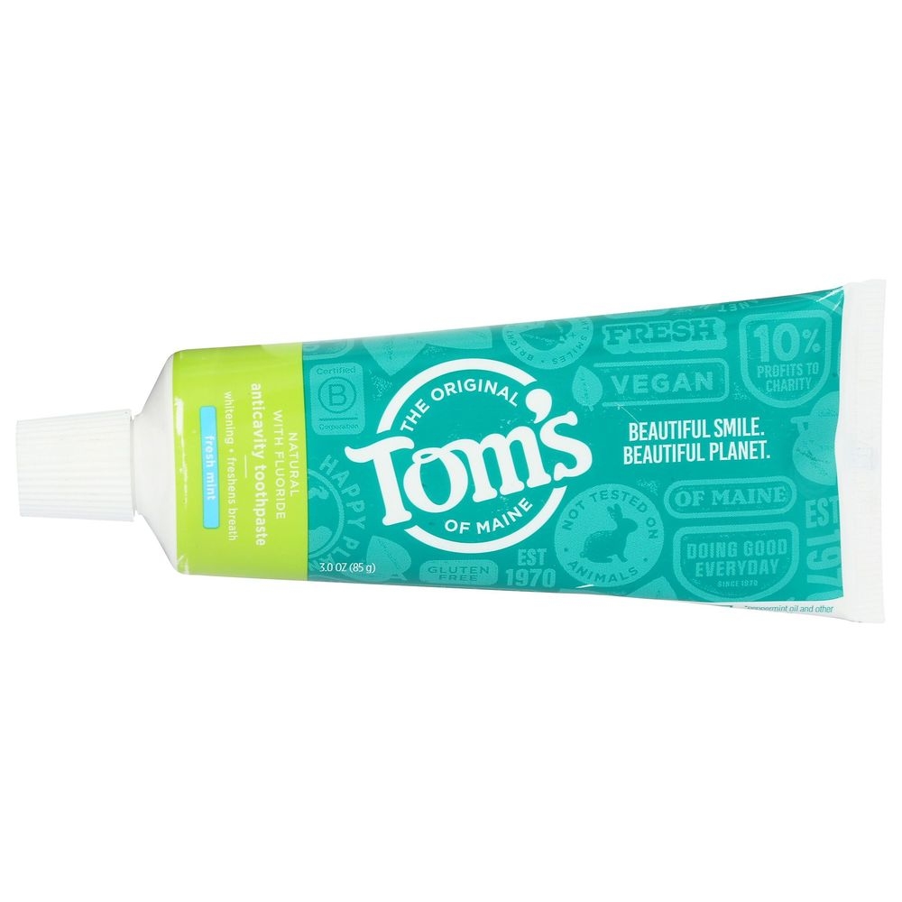 Toms Of Maine Grab N Go Fresh Mint Fluoride Whitening Anticavity Toothpaste, 3 Ounce -- 24 per case