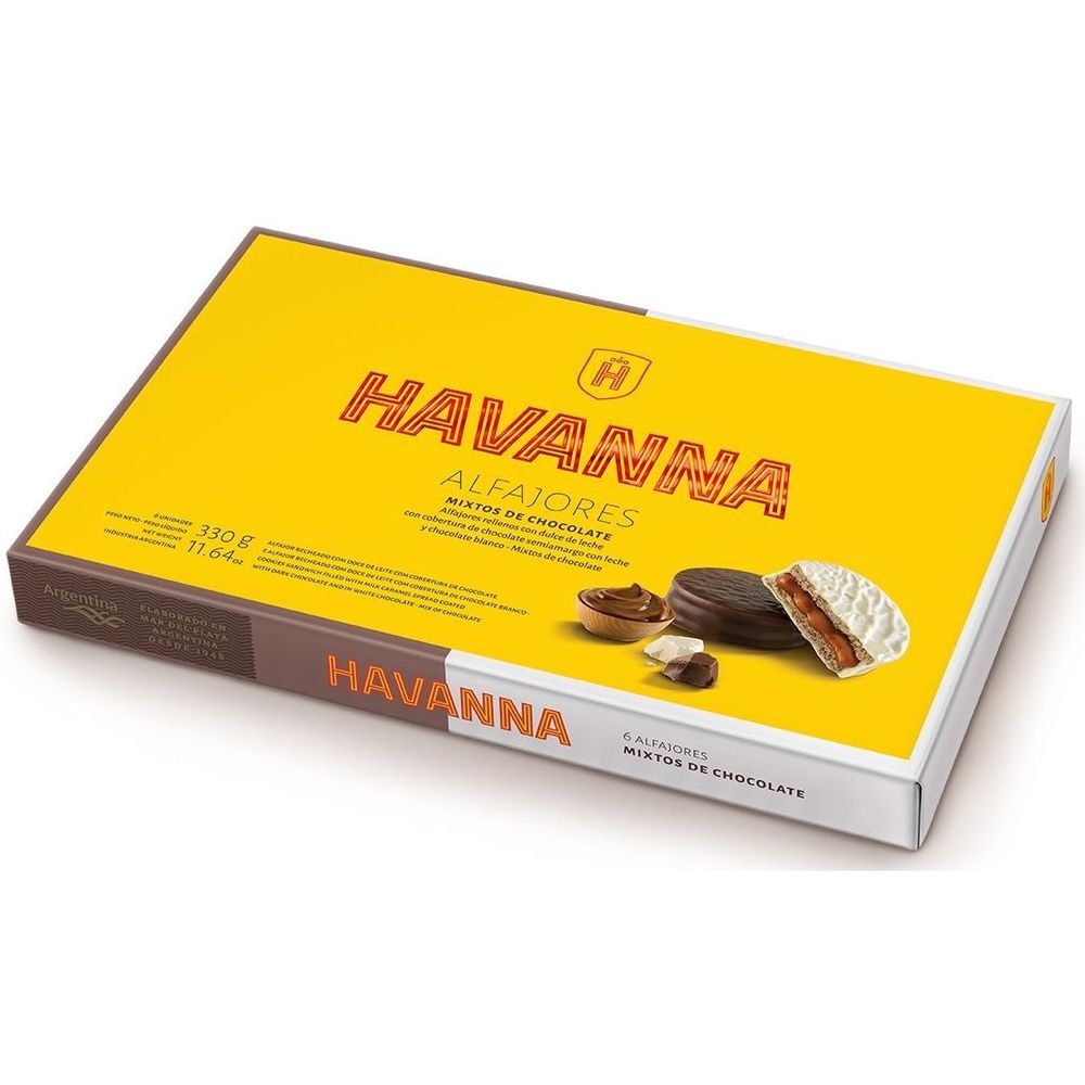 Havanna  Mixed Chocolate and White Chocolate Alfajor, 11.64 Ounce