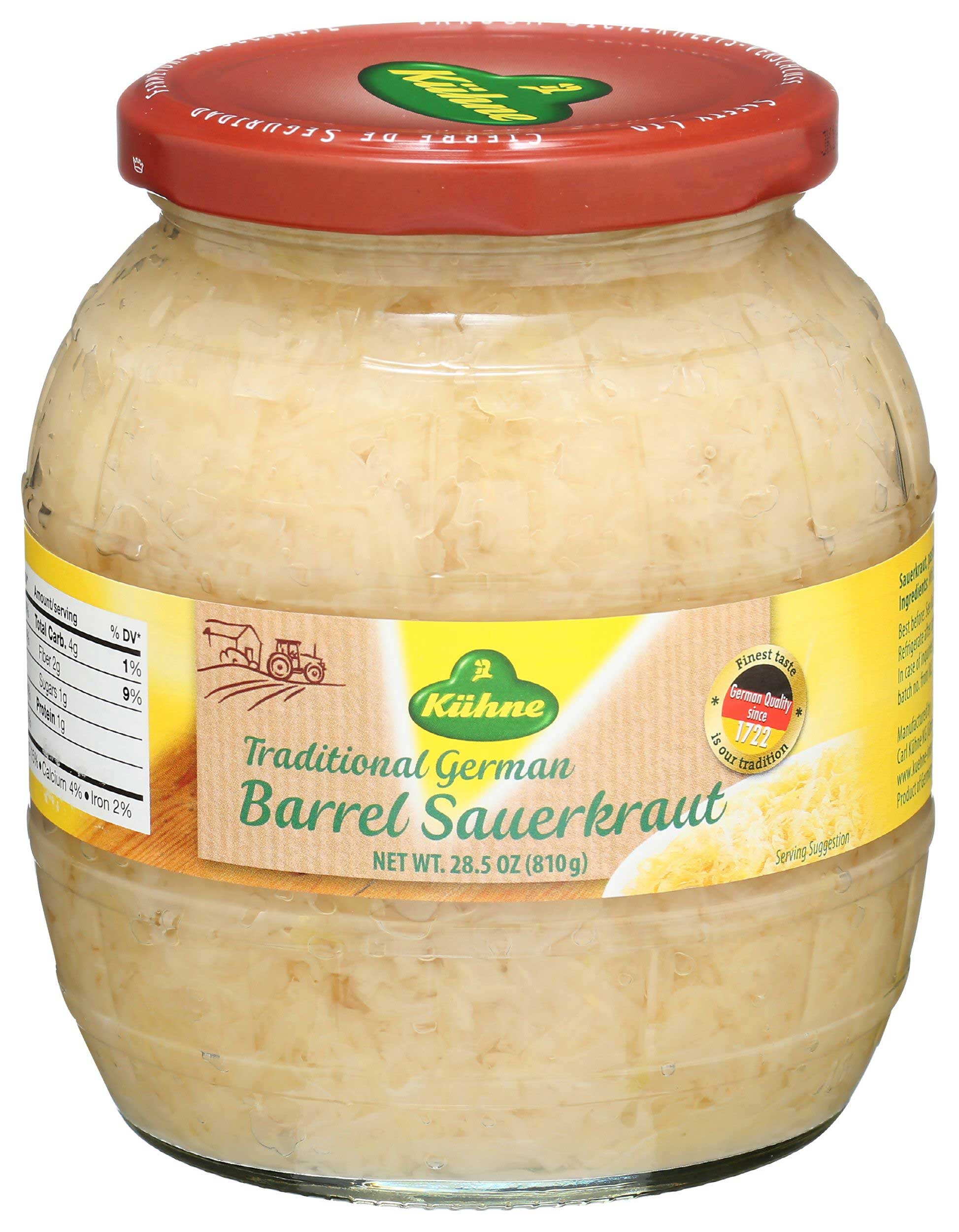 Kuhne Barrel Sauerkraut, 28.5 Ounce -- 6 per case