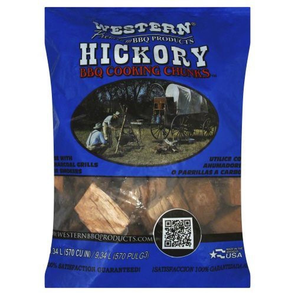 Western Hickory BBQ Cooking Chunks, 10 Pound -- 4 per case
