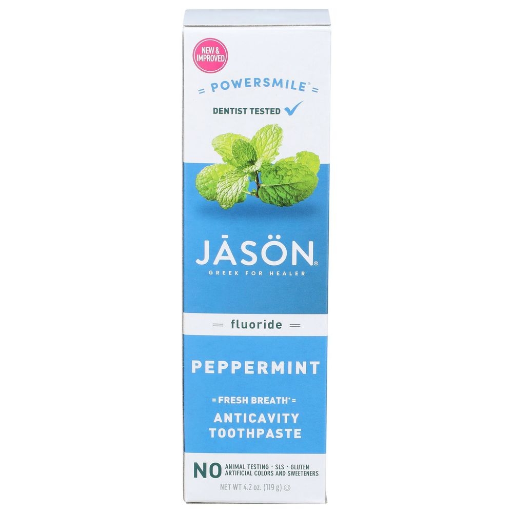 Jason Powersmile Peppermint Anticavity Flouride Toothpaste, 4.2 Ounce