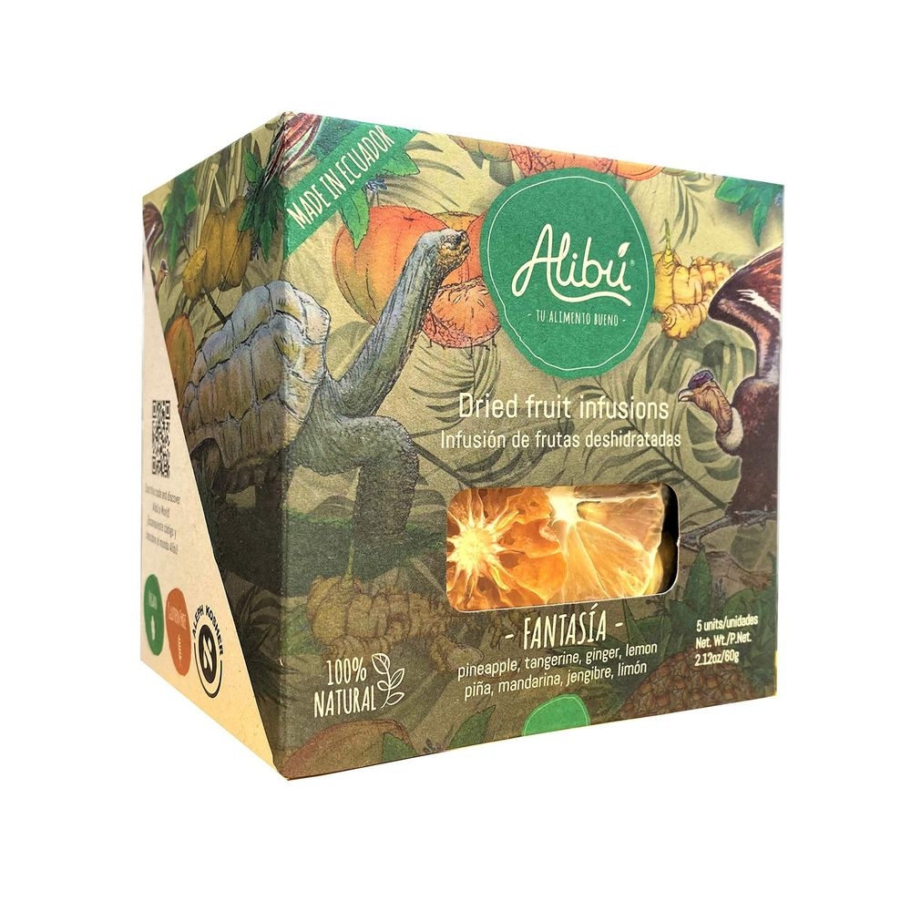 Alibu Edible Dried Fruit Tea Infusion - Fantasia, 2.12 Ounce -- 12 per case