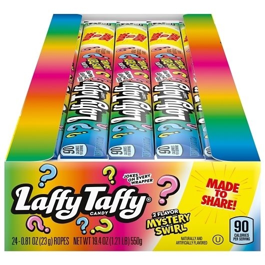 Laffy Taffy Mystery Swirl Rope Candy, 0.81 Ounce -- 288 per case