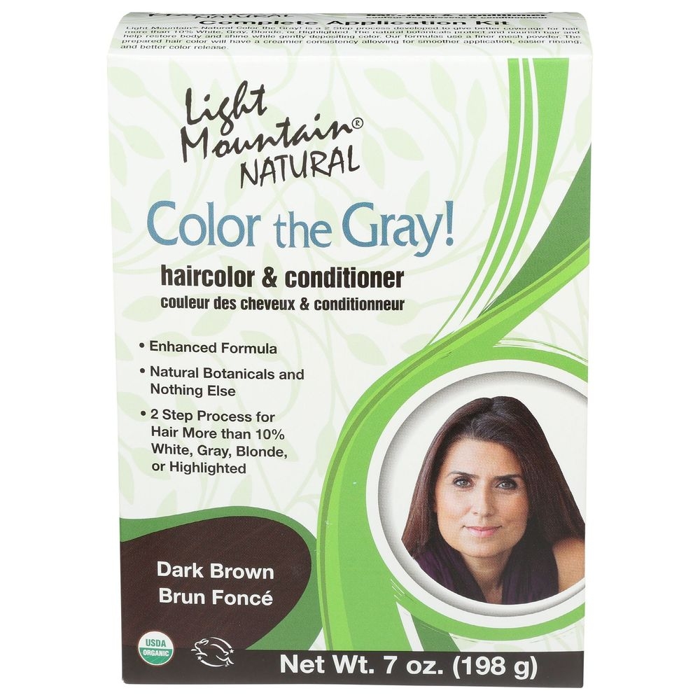 Light Mountain Color the Gray Dark Brown Haircolor and Conditioner, 9 Ounce -- 6 per case
