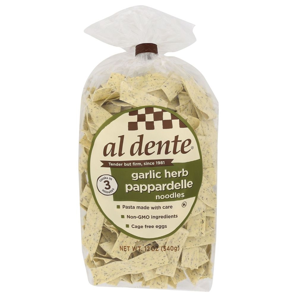 Al Dente Garlic and Herb Pappardelle Pasta, 12 Ounce -- 6 per case