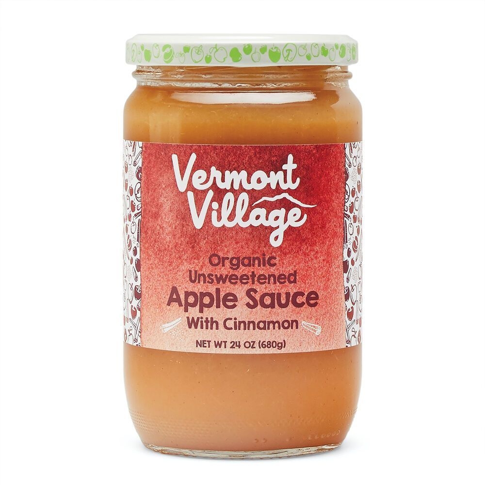 Vermont Village Organic Cinnamon Apple Sauce, 24 Ounce -- 6 per case