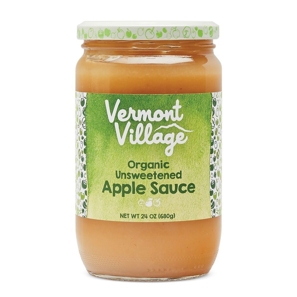 Vermont Village Organic Unsweetened Apple Sauce, 24 Ounce -- 6 per case
