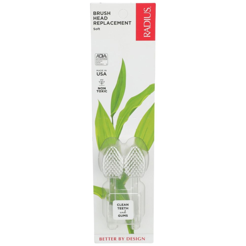 Radius Soft Replaceable Head for Toothbrush -- 6 per case