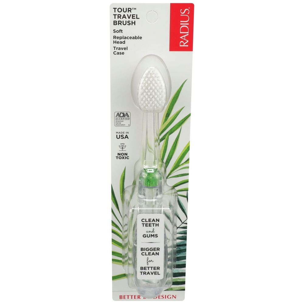 Radius Tour Travel Soft Toothbrush -- 6 per case