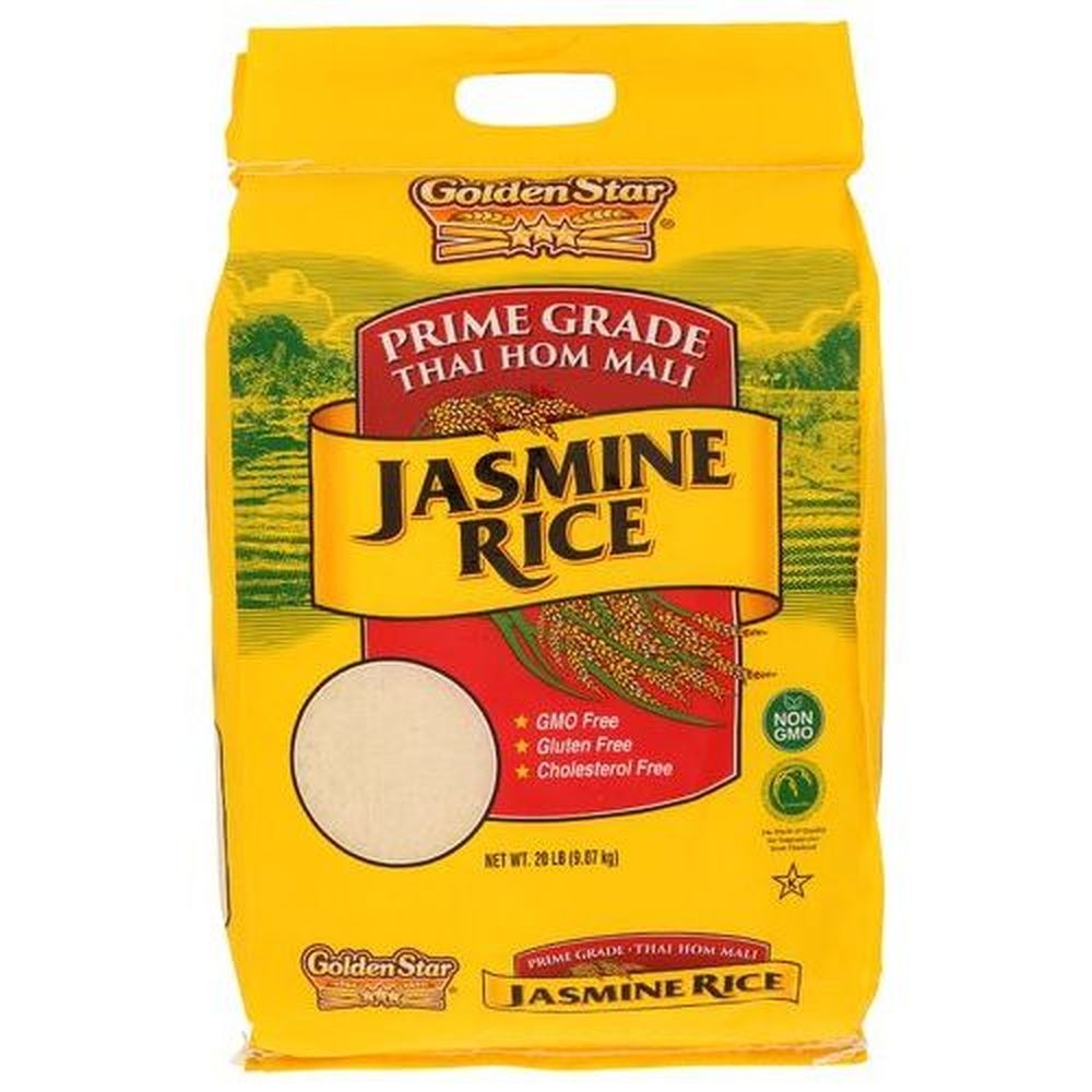 Golden Star Prime Grade Thai Hom Mali Jasmine Rice, 20 Pound