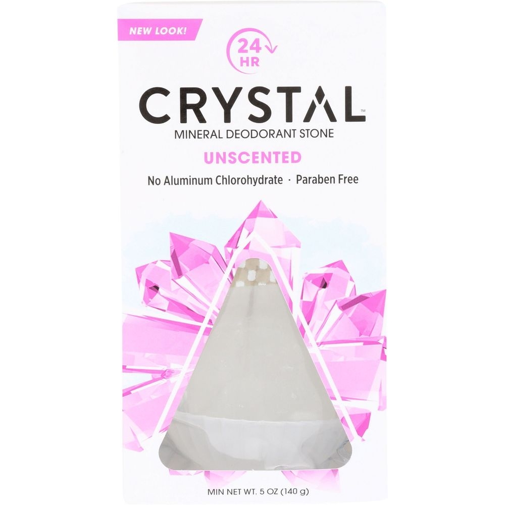 Crystal Body Deodorant Unscented Mineral Deodorant Stone, 5 Ounce