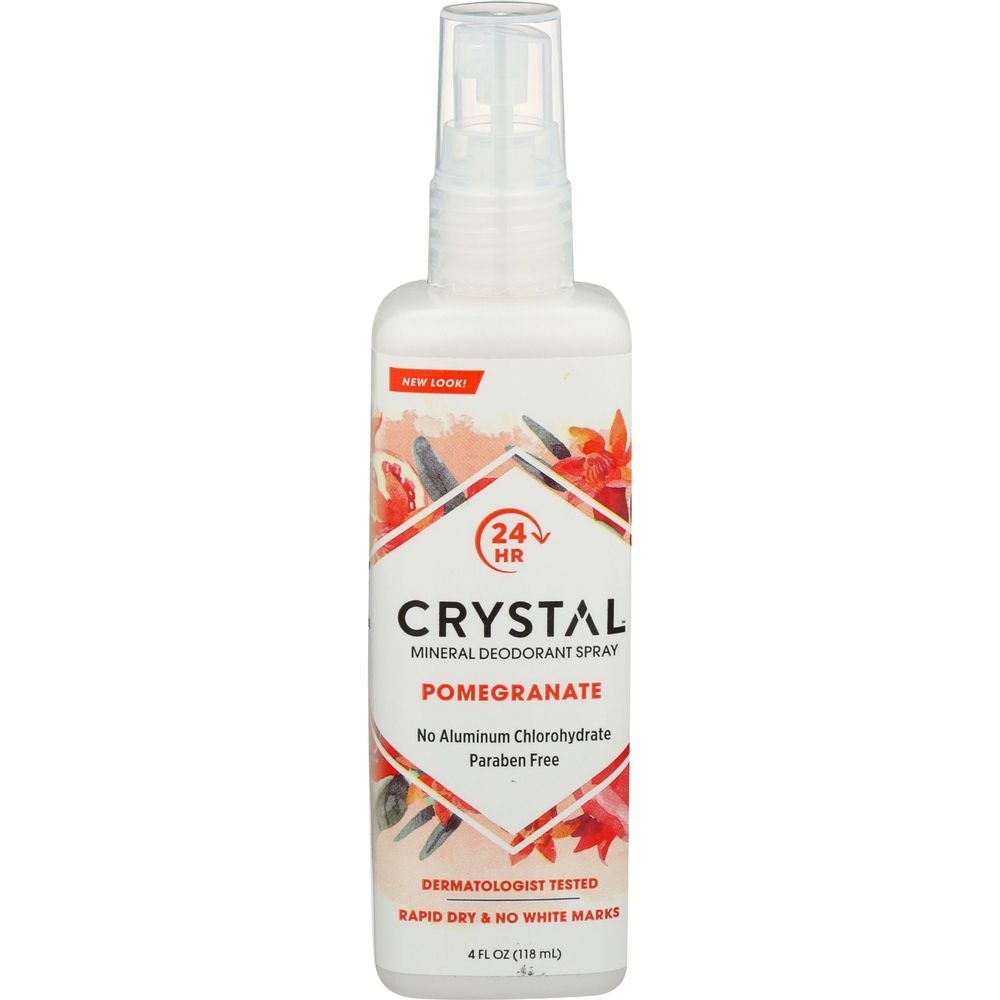 Crystal Body Deodorant Pomegranate Mineral Deodorant Spray, 4 Ounce