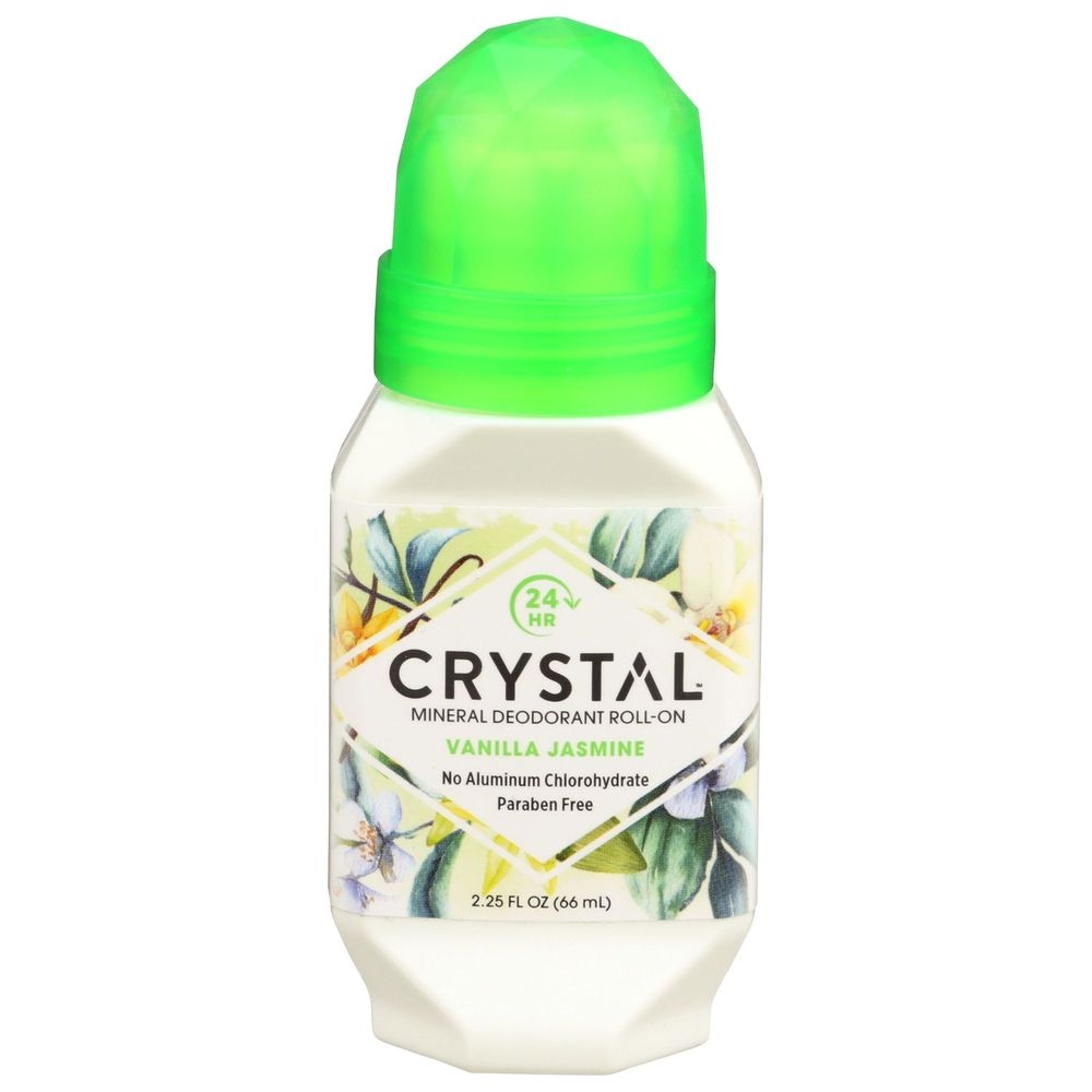 Crystal Body Deodorant Vanilla and Jasmine Mineral Deodorant Roll-On, 2.25 Ounce -- 3 per case