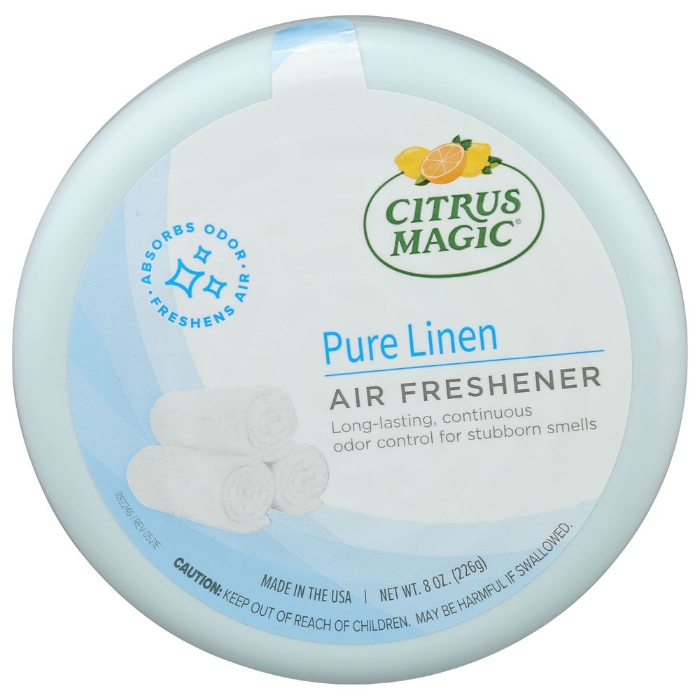 Citrus Magic Pure Linen Odor Absorbing Solid Air Freshener, 8 Ounce -- 6 per case
