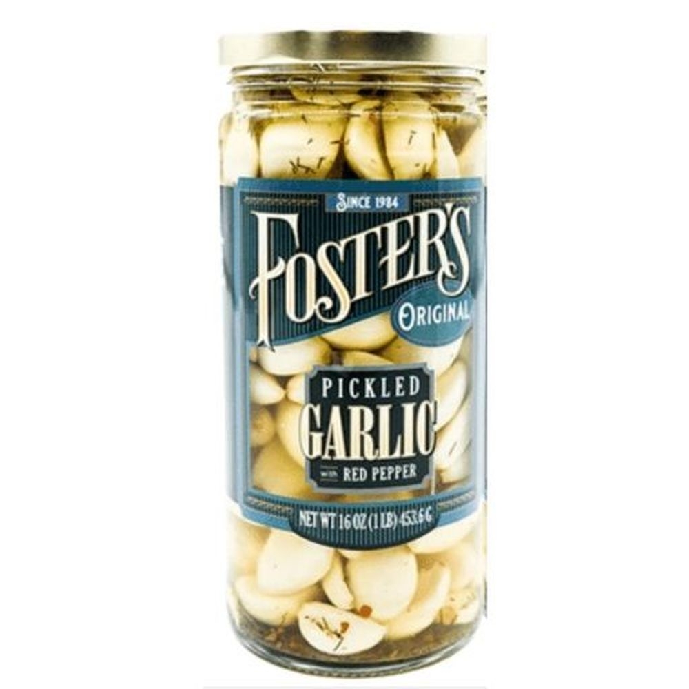 Fosters Original Pickled Garlic and Red Pepper, 16 Ounce -- 6 per case