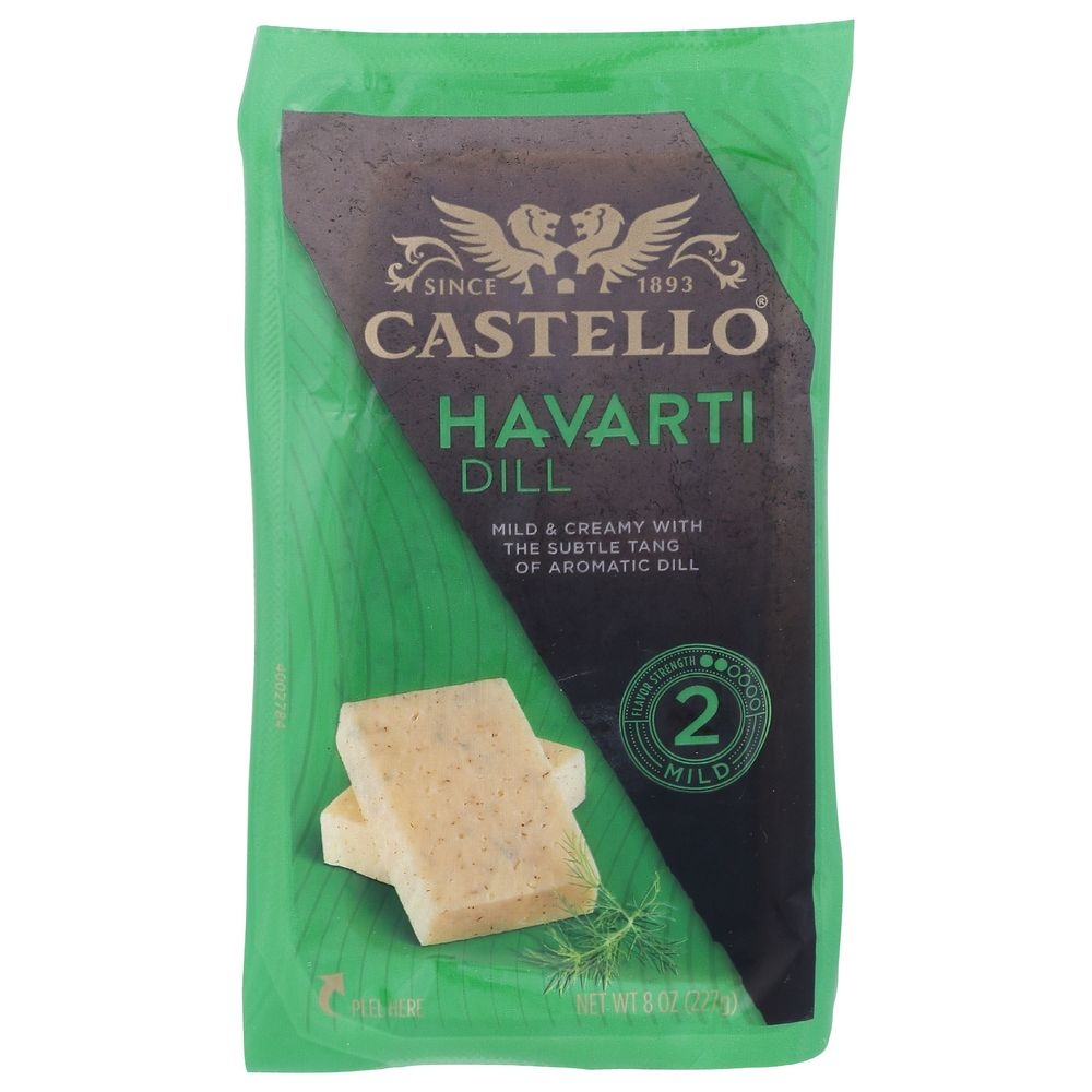 Castello Creamy Havarti Cheese with Dill, 8 Ounce -- 12 per case