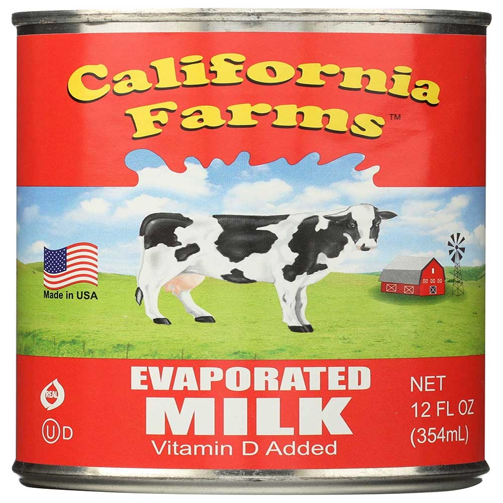 California Farms Evaporated Milk, 12 Ounce -- 6 per case