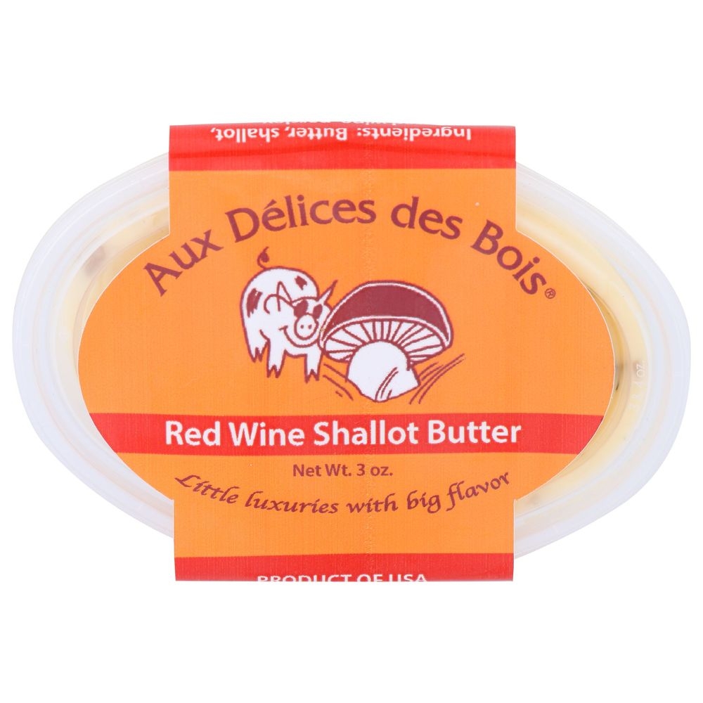 Aux Delices des Bois Red Wine Shallots Butter, 3 Ounce -- 9 per case